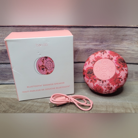 ban.do Portable Audio & Video Bando Pinkred Floral Bluetooth Shower